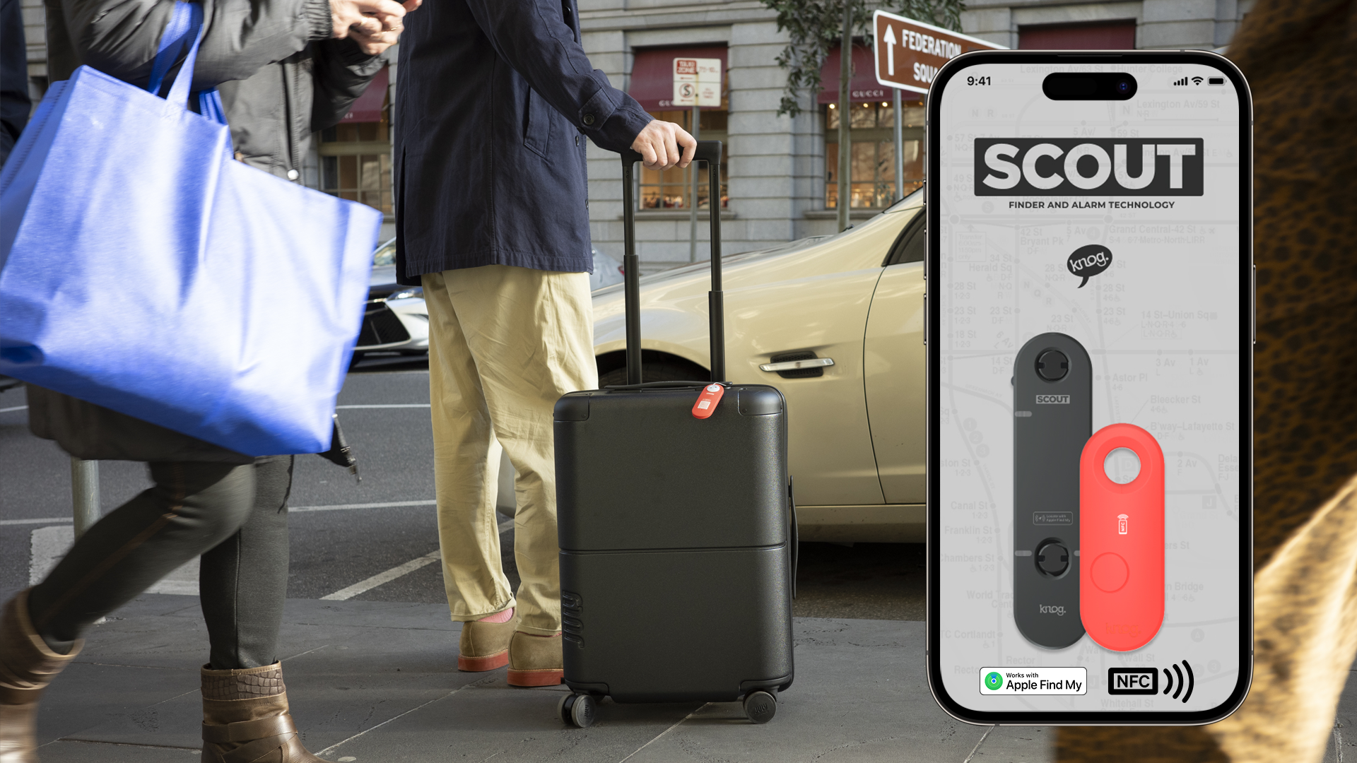 Scout Travel - Luggage Tag, Finder & Alarm – Knog US