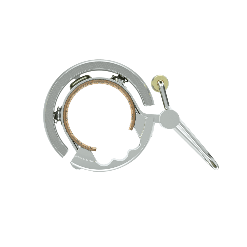 Knog Oi Luxe Cycling Bell - CNC Machined Brass Ringer For Road Bikes 23.8-31.8mm Handlebars